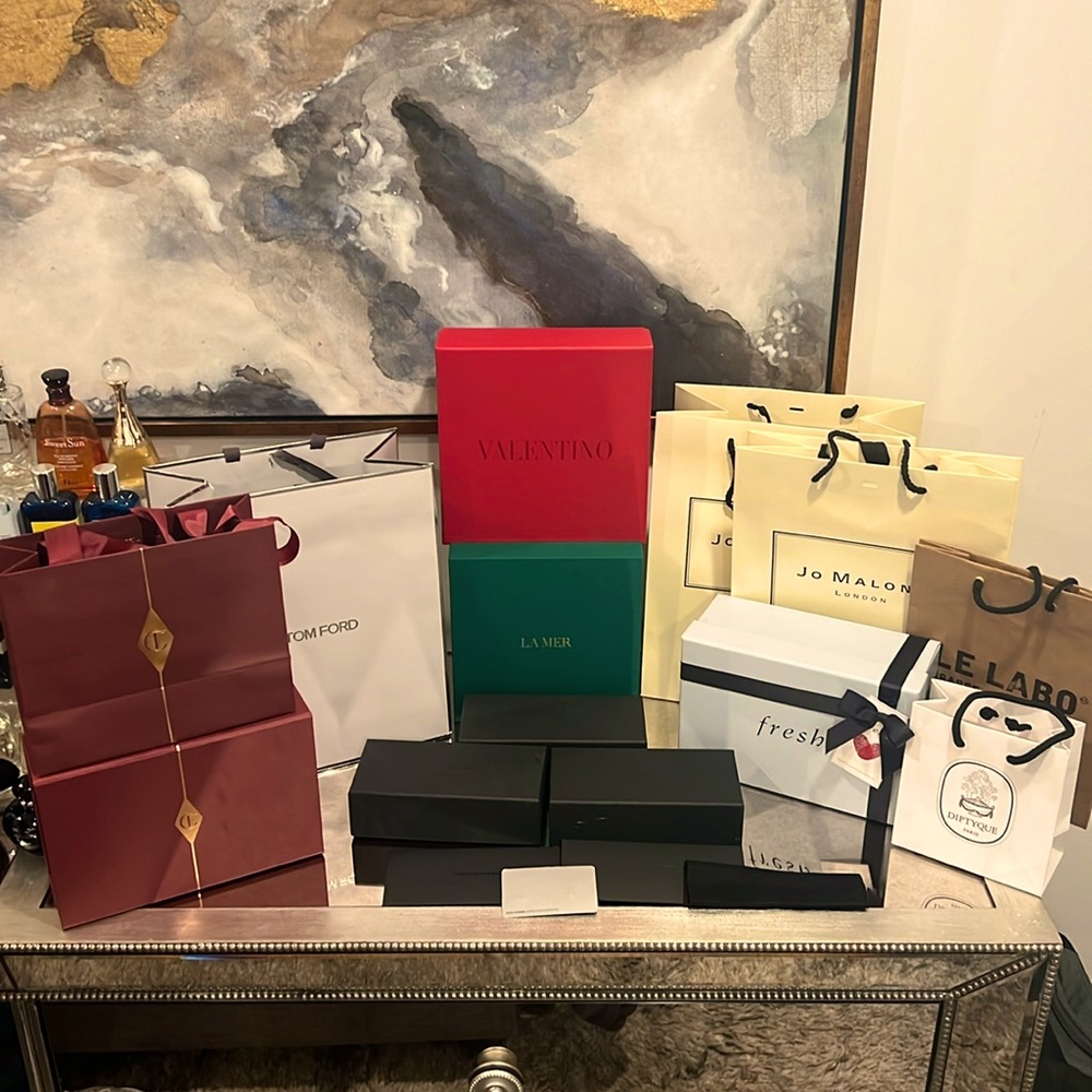 Designer bag and box lot